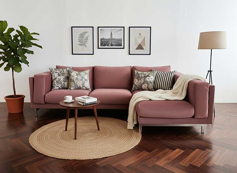 Nockeby 3-zits hoes met chaise longue rechts