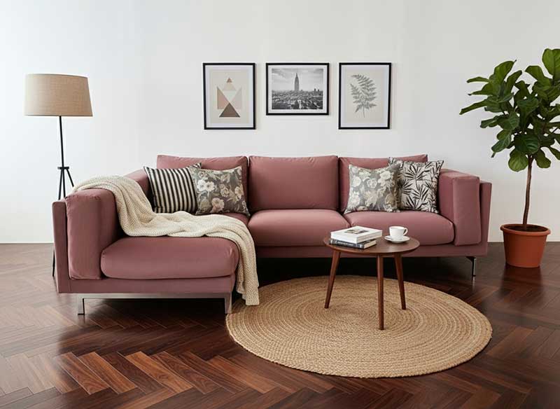 Nockeby 3-zits hoes met chaise longue links