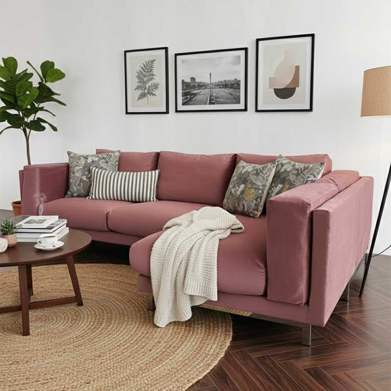 Nockeby 3-zits hoes met chaise longue rechts