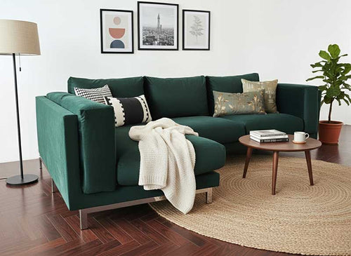 Nockeby 3-zits hoes met chaise longue links