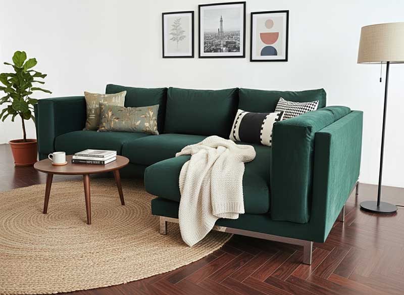 Funda para sofá de 3 plazas Nockeby con chaise longue derecha