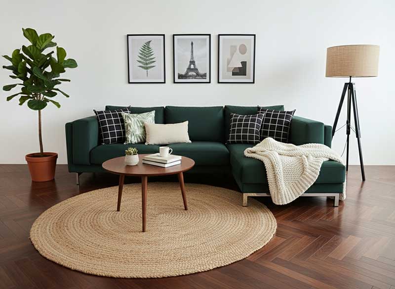 Nockeby 3-zits hoes met chaise longue rechts