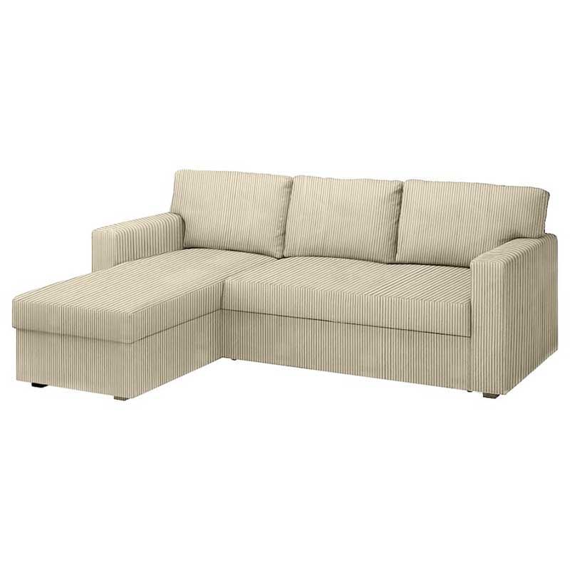 Bårslöv 3-zits Slaapbank met chaise longue rechts Hoes - Corduroy Beige #3 Barslov-3-chaise-rechts-Corduroy-3 — Norsemaison