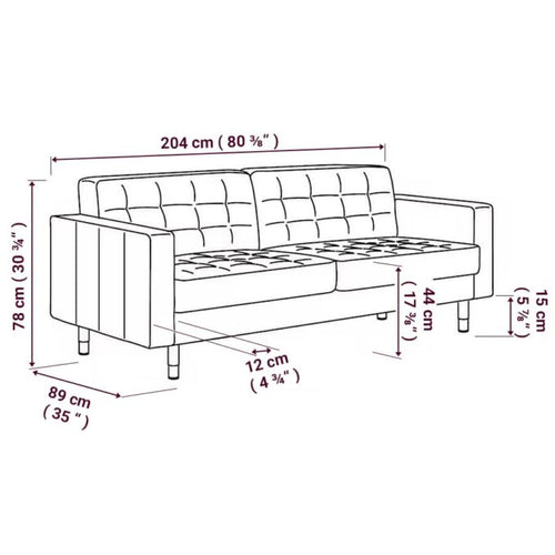 Landskrona 3-zits Hoes