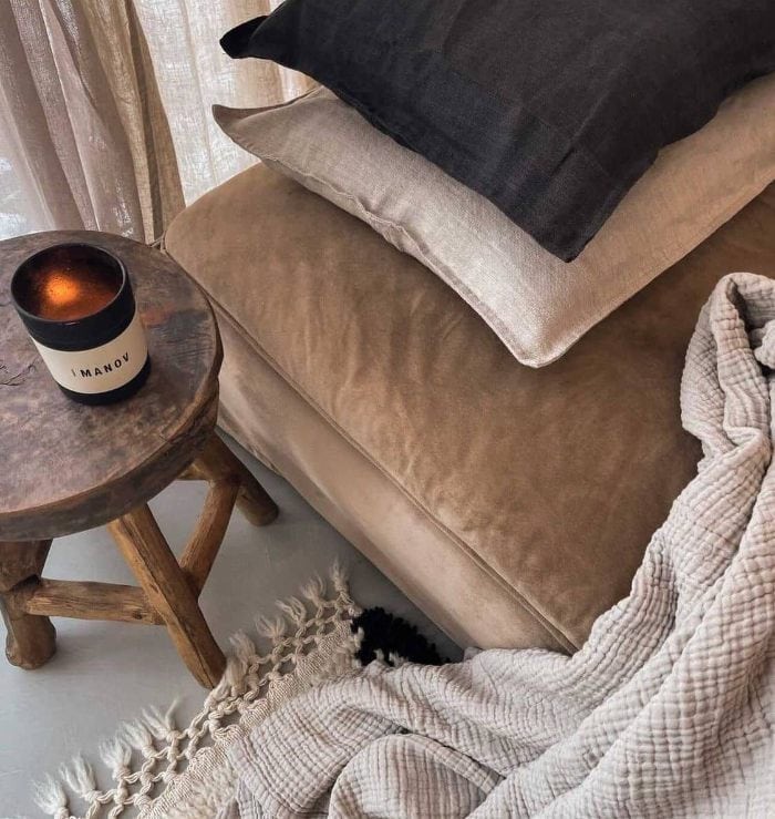 Bårslöv 3-zits Slaapbank met chaise longue rechts Hoes - Fluweel Beige Brons #15 Norsemaison_fluweel_beige_brons_15_IKEA_bankhoezen-kopie — Norsemaison