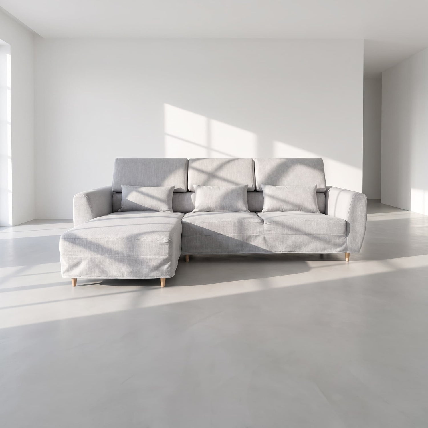 Fodera Slatorp 3 posti con chaise longue a sinistra