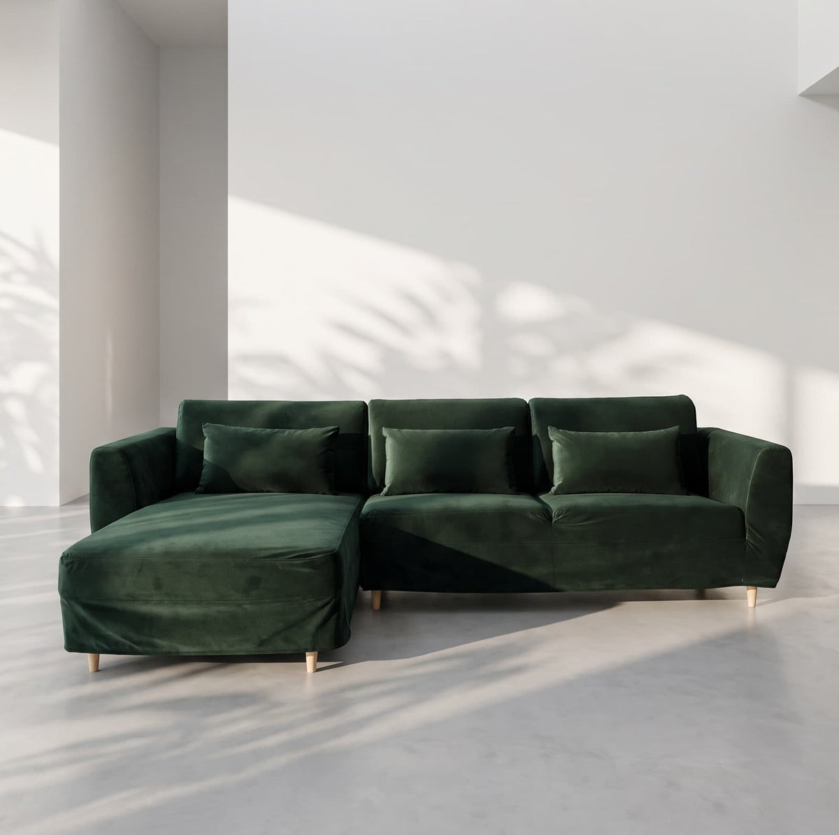 Fodera Slatorp 3 posti con chaise longue a sinistra