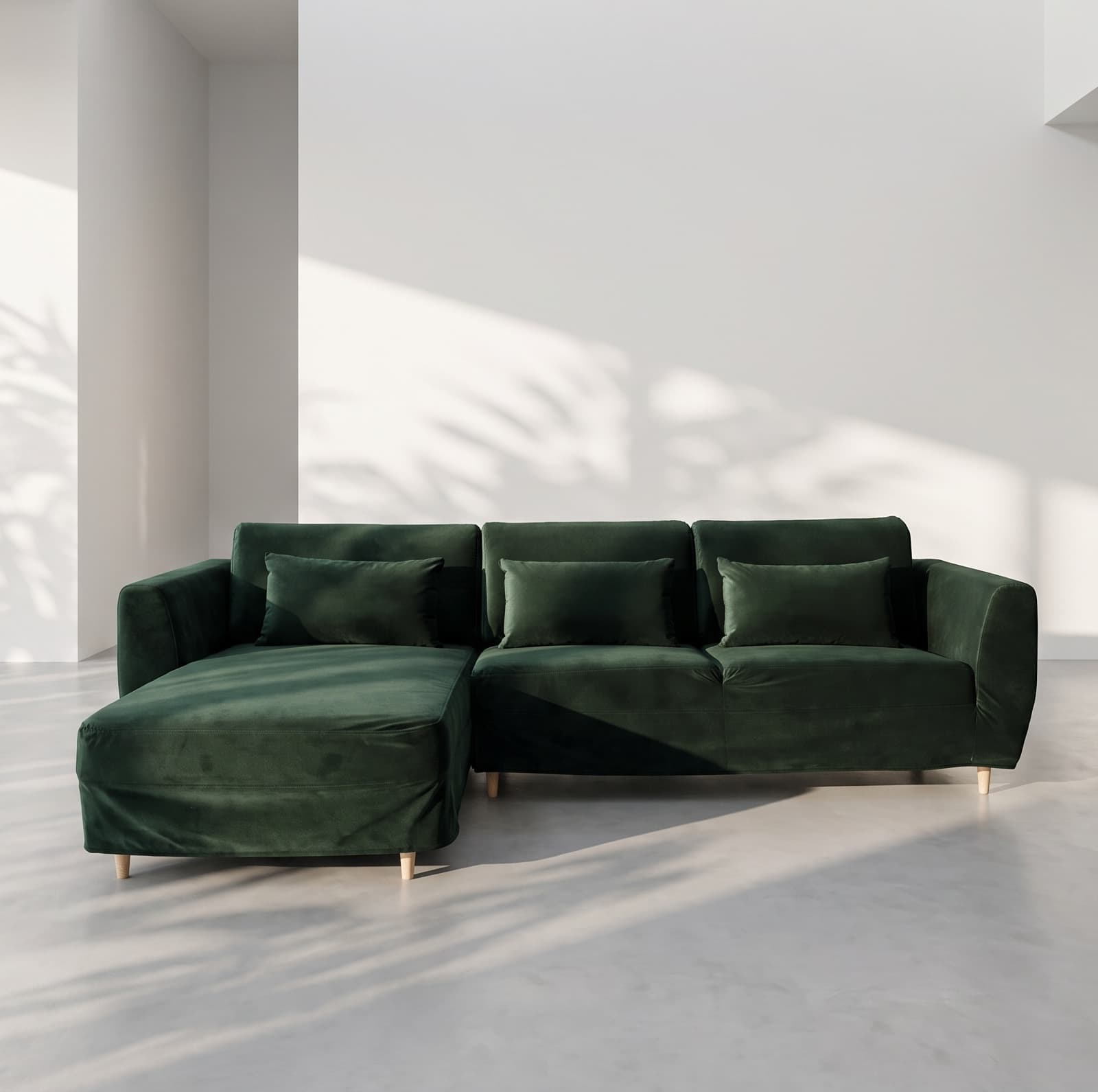 Fodera Slatorp 3 posti con chaise longue a sinistra