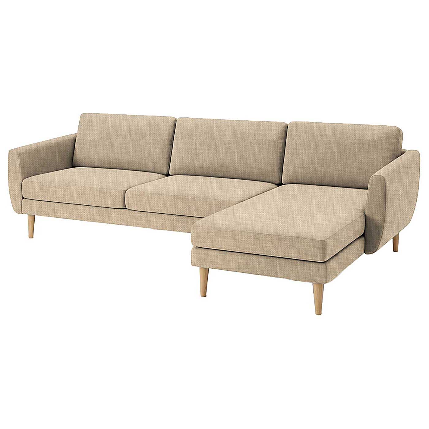 Smedstorp 4-seat with chaise longue right cover