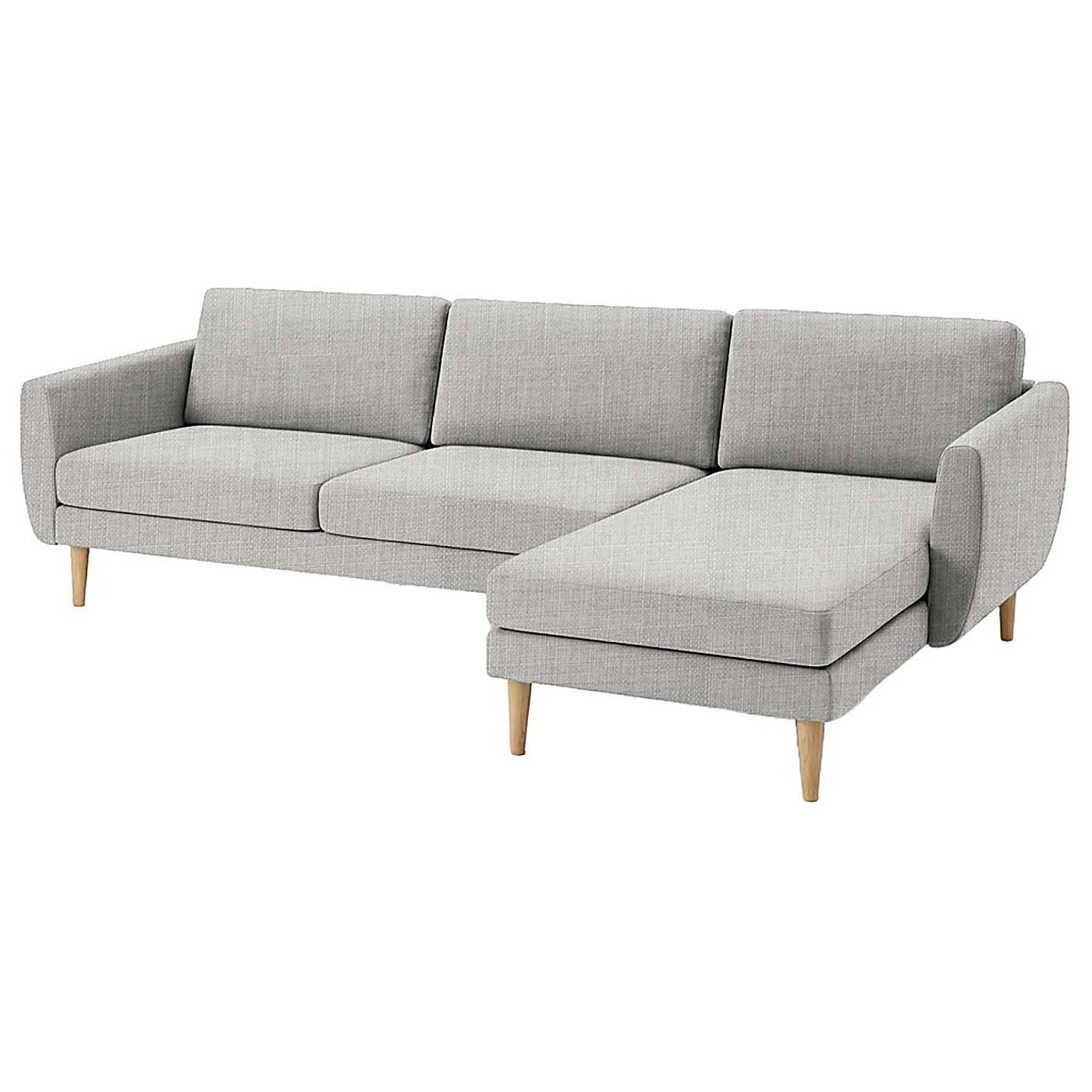 Smedstorp 4-seat with chaise longue right cover