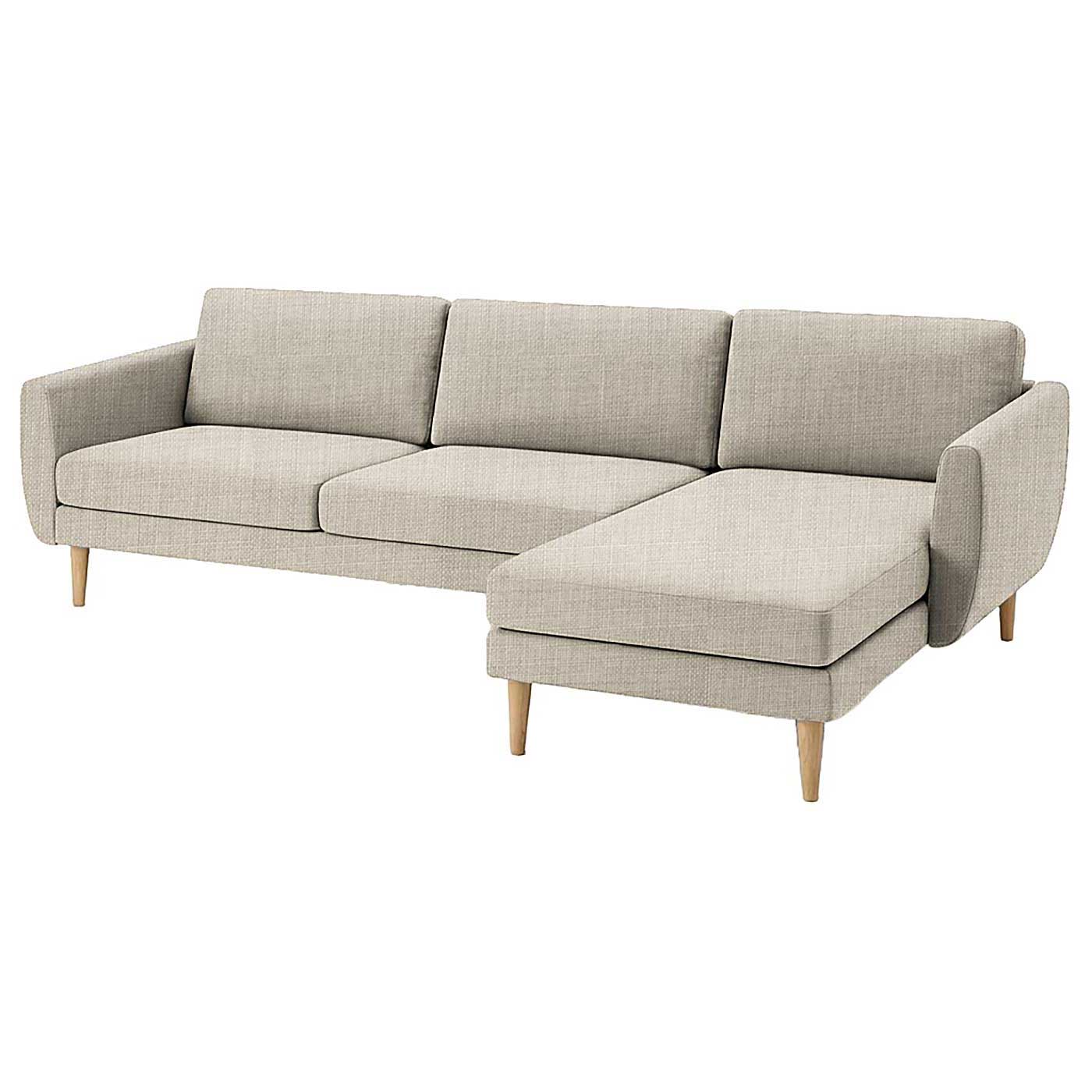 Smedstorp 4-seat with chaise longue right cover