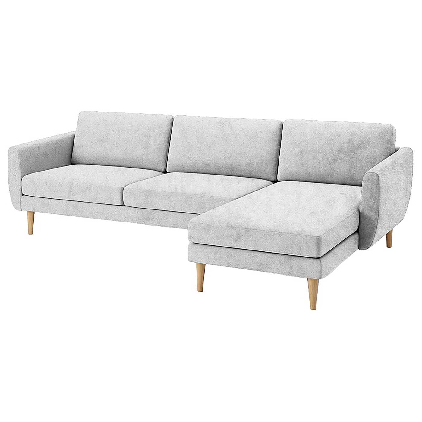 Smedstorp 4-seat with chaise longue right cover