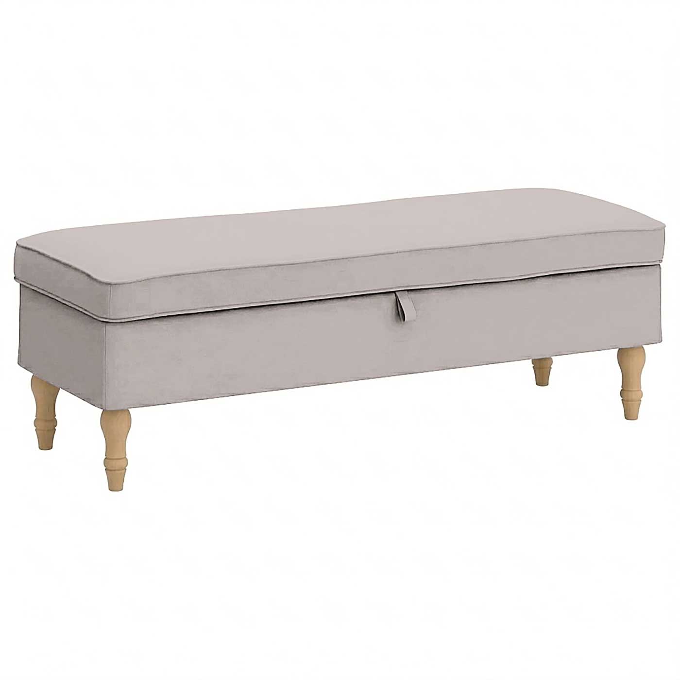 Stocksund voetenbank met opberger hoes Stocksund-bench-grey — Norsemaison