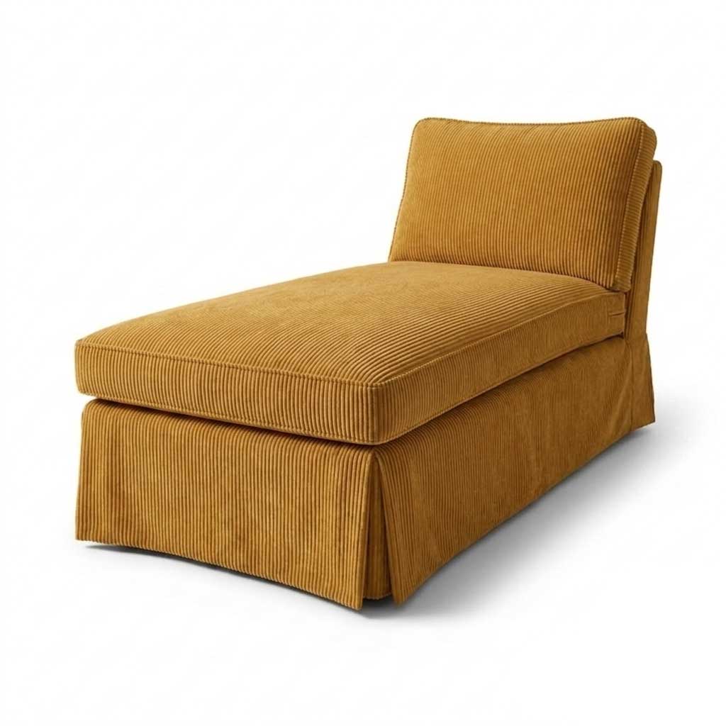 Housse Ektorp Chaise Longue - Velours côtelé Kurkuma Oranje #8