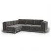 Nockeby 3-zits hoes met chaise longue links - Fluweel Metaalgrijs #18 fluweel-18_36ad535c-d9ed-4c29-b23b-42ddb8169d61 — Norsemaison