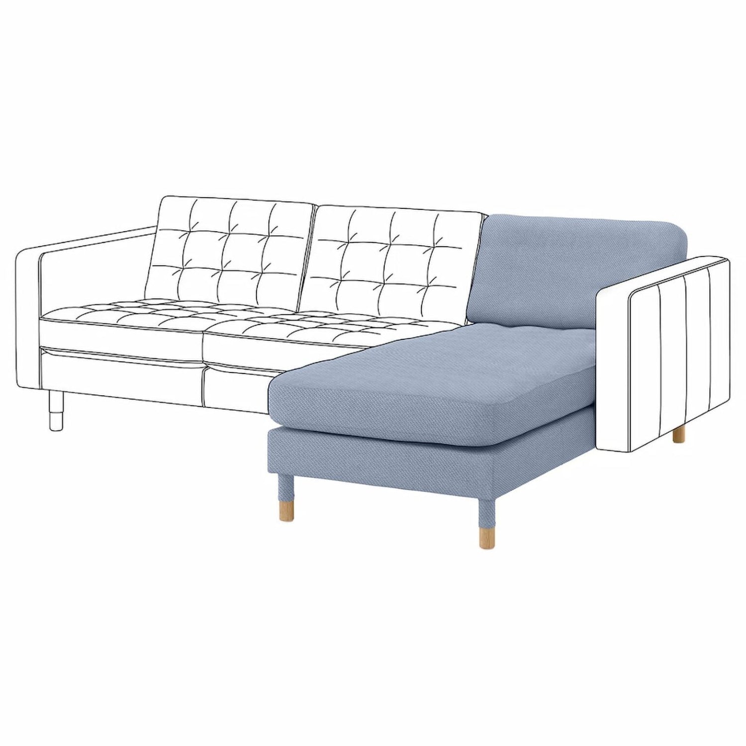 Landskrona Chaise Longue Hoes