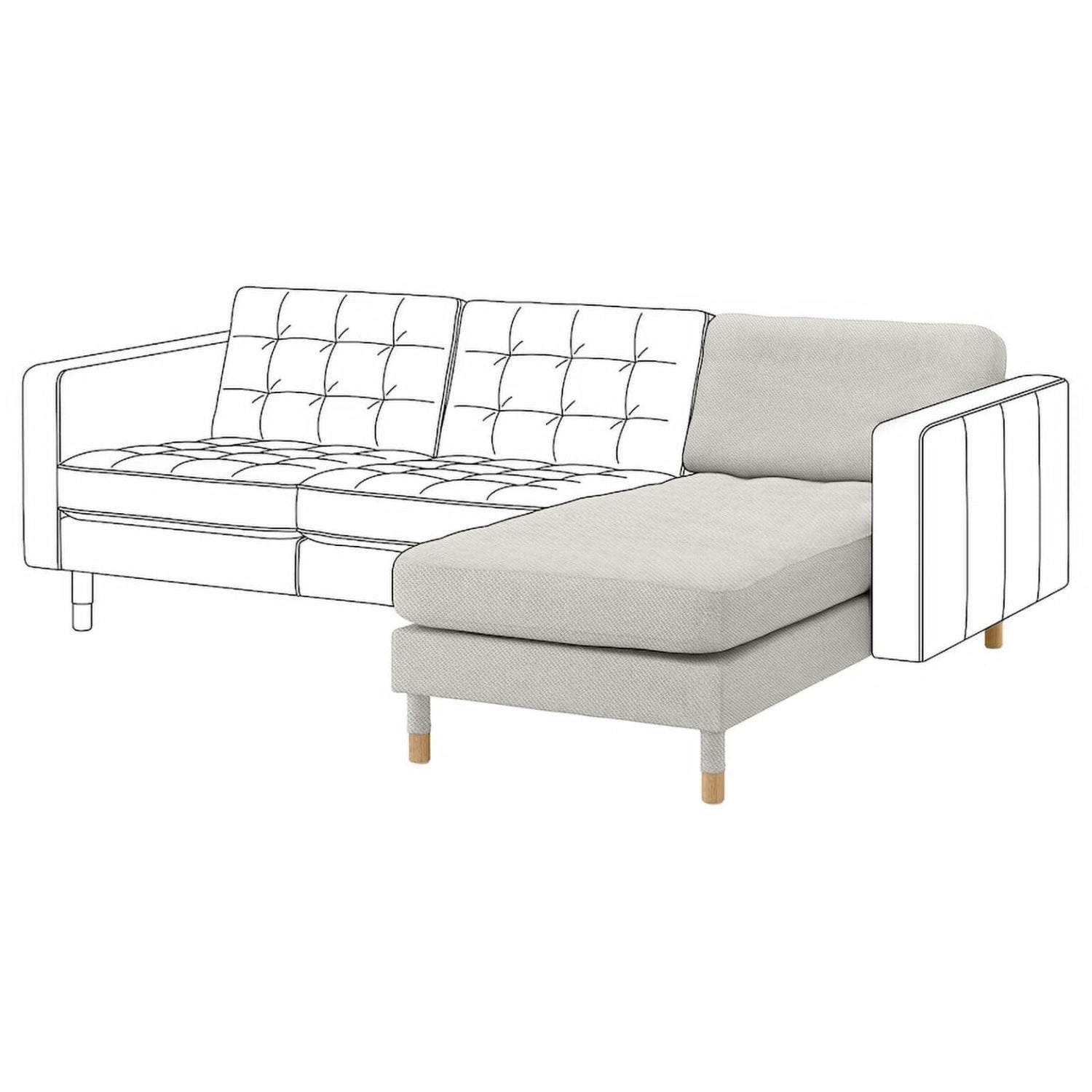 Landskrona Chaise Longue Hoes