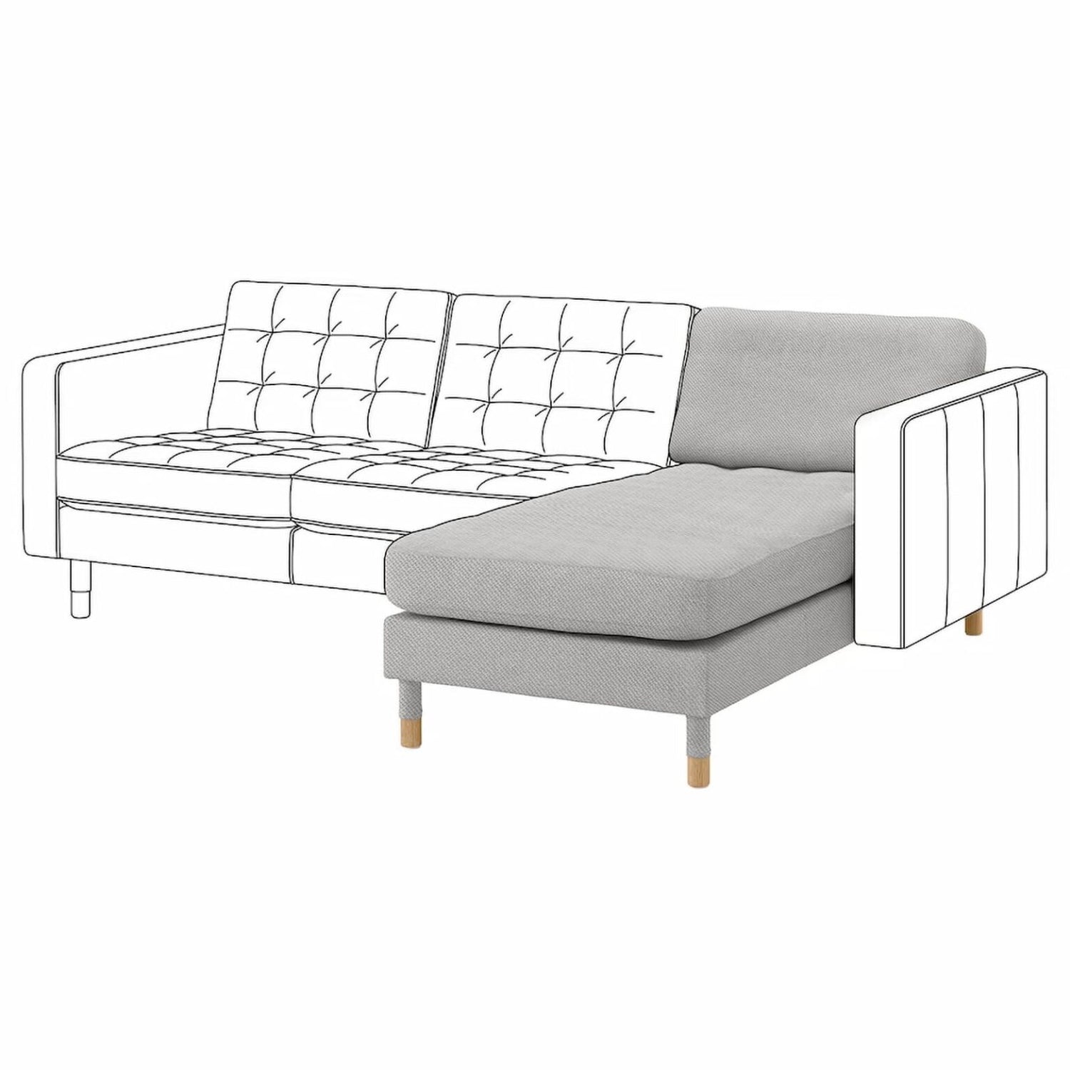 Landskrona Chaise Longue Hoes