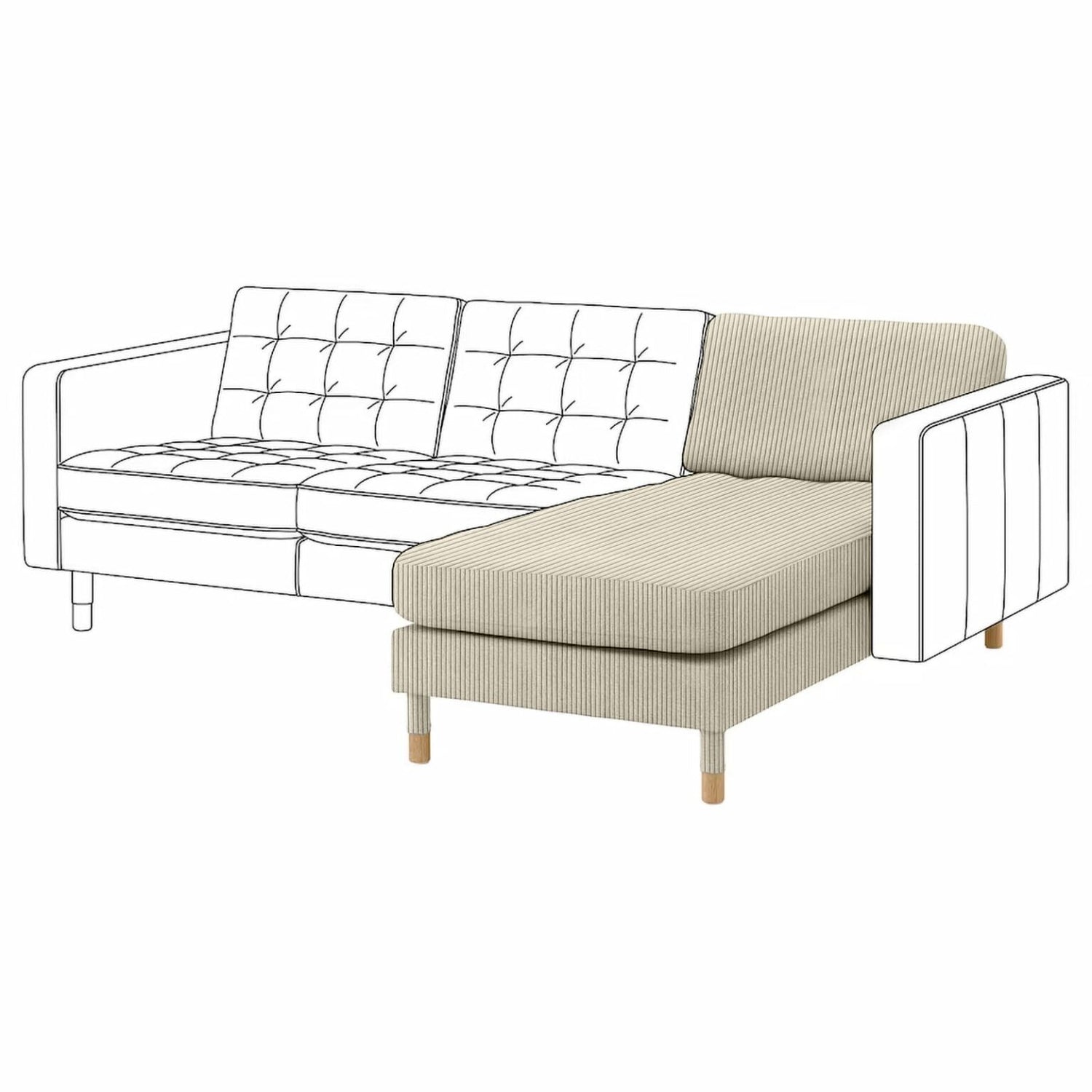 Landskrona Chaise Longue Hoes