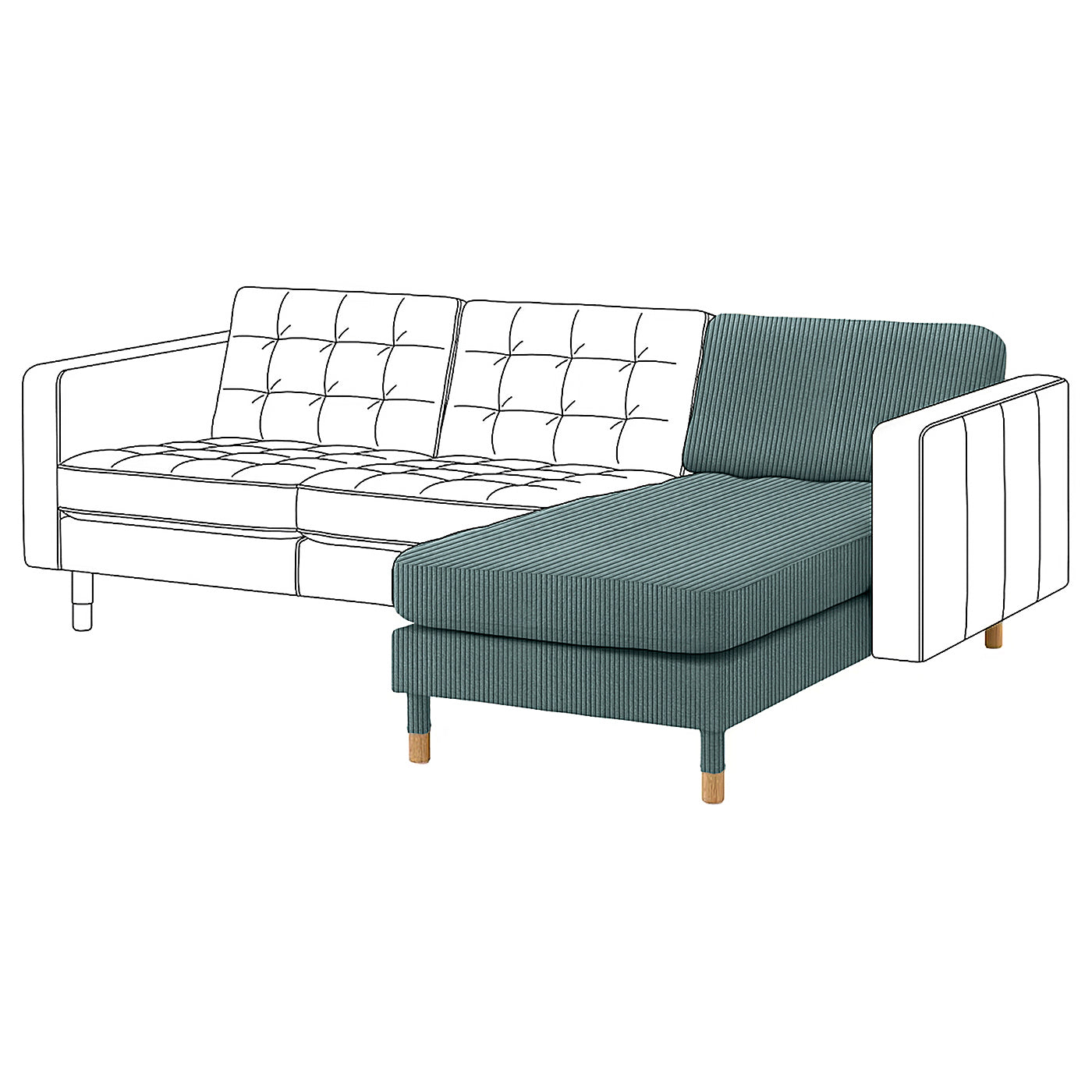 Landskrona Chaise Longue Hoes