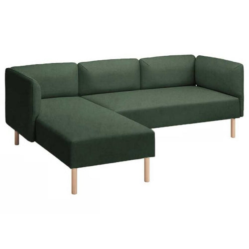 Lillehem 2-zits met chaise longue hoes