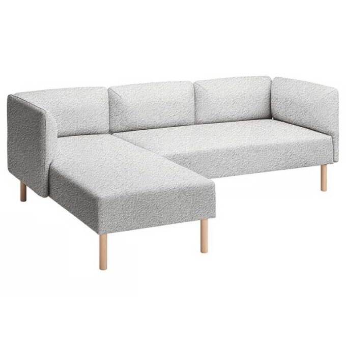 Lillehem 2-seat with chaise longue cover