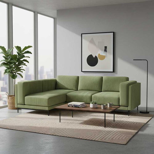 Nockeby 3-zits hoes met chaise longue links