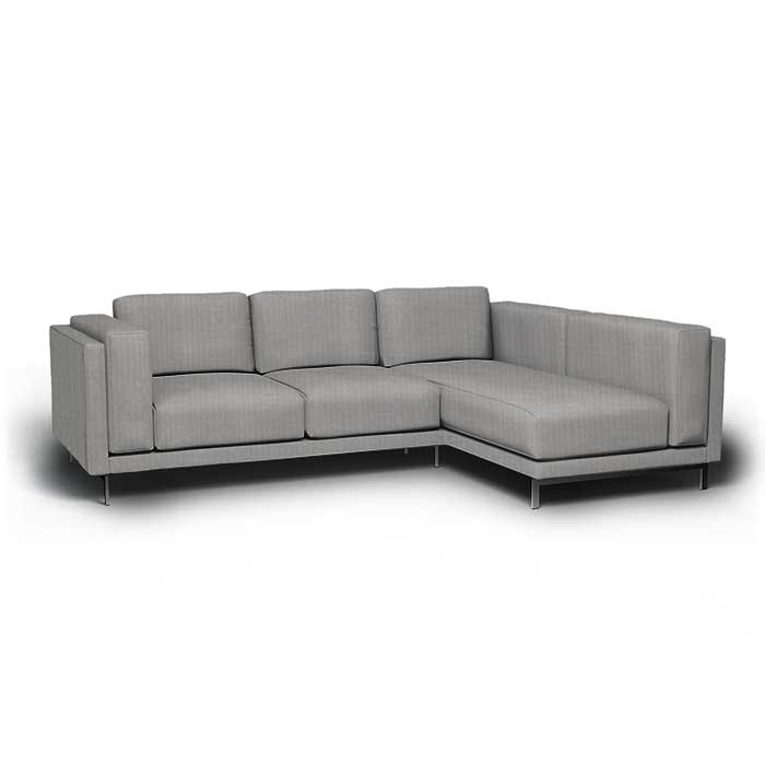 Funda para sofá de 3 plazas Nockeby con chaise longue derecha