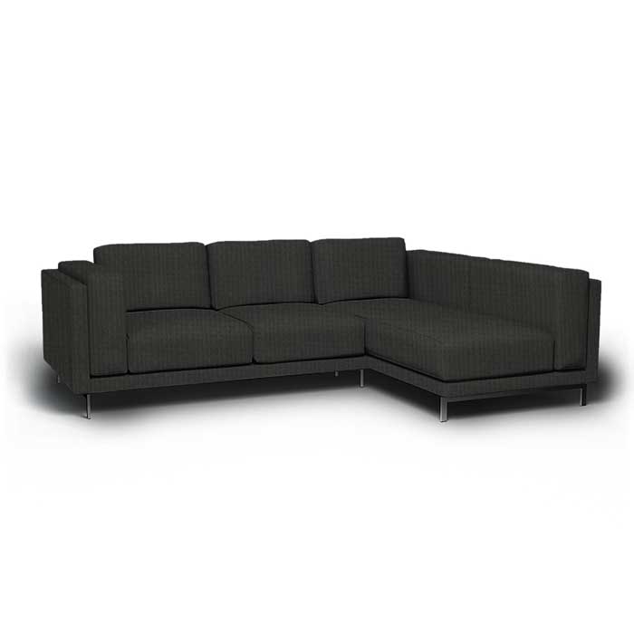 Funda para sofá de 3 plazas Nockeby con chaise longue derecha