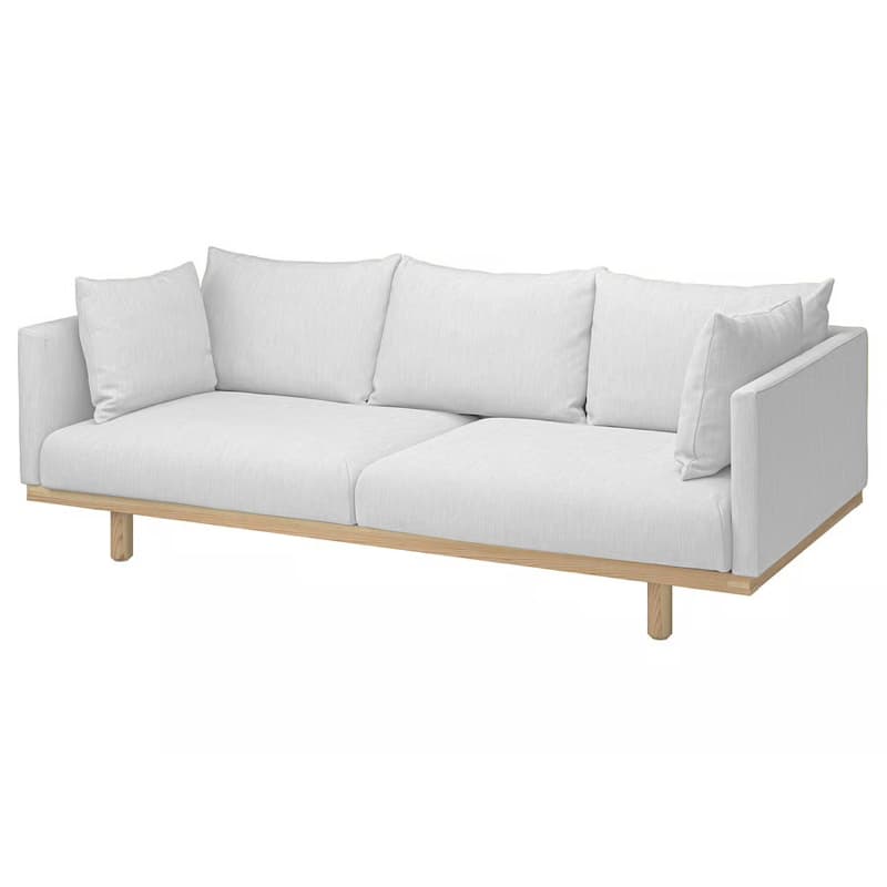 stockholm 2025 3-seat wood frame white pichi