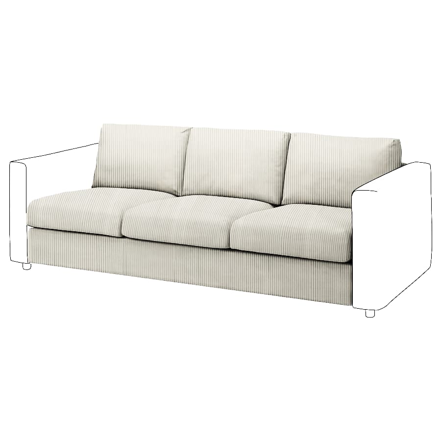 Vimle 3-seat Sofa bed Element Cover