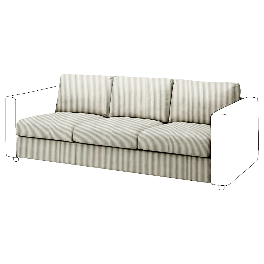 Vimle 3-seat Sofa bed Element Cover
