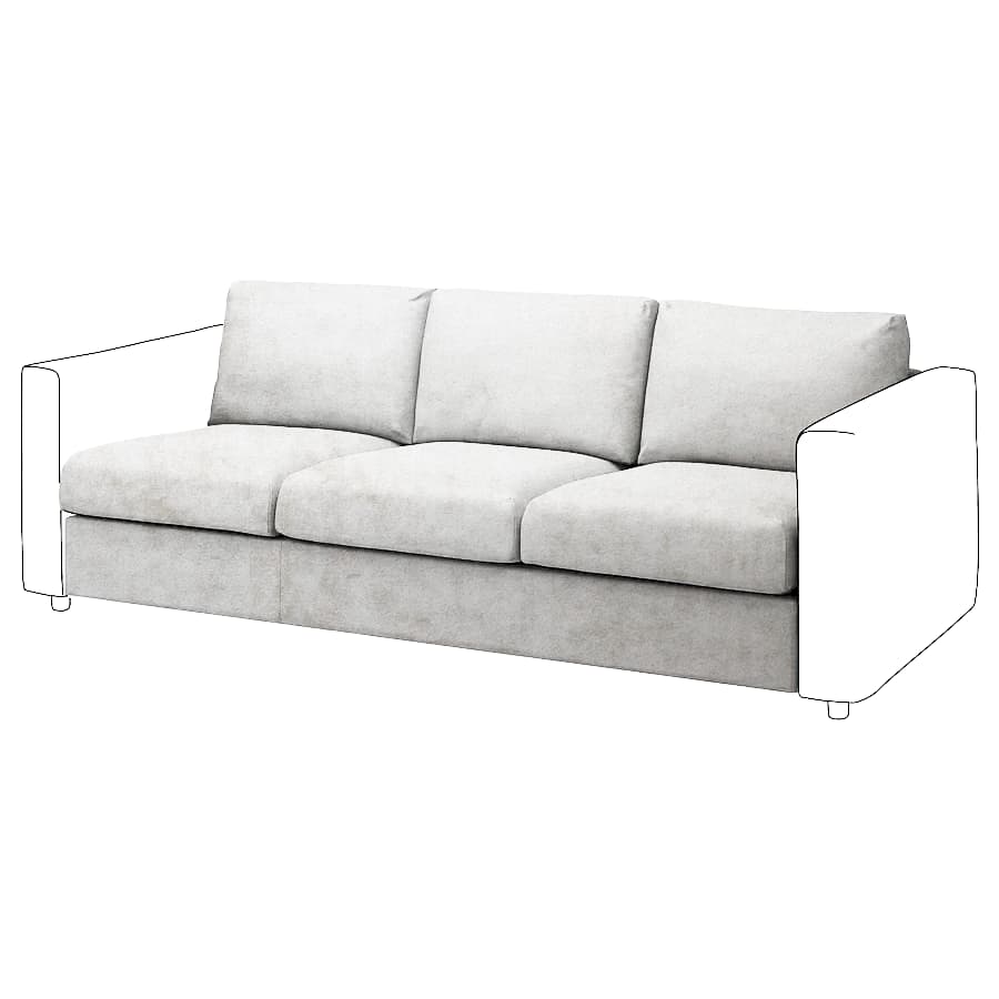 Vimle 3-seat Sofa bed Element Cover