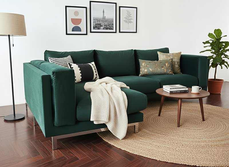 Nockeby 3-zits hoes met chaise longue links