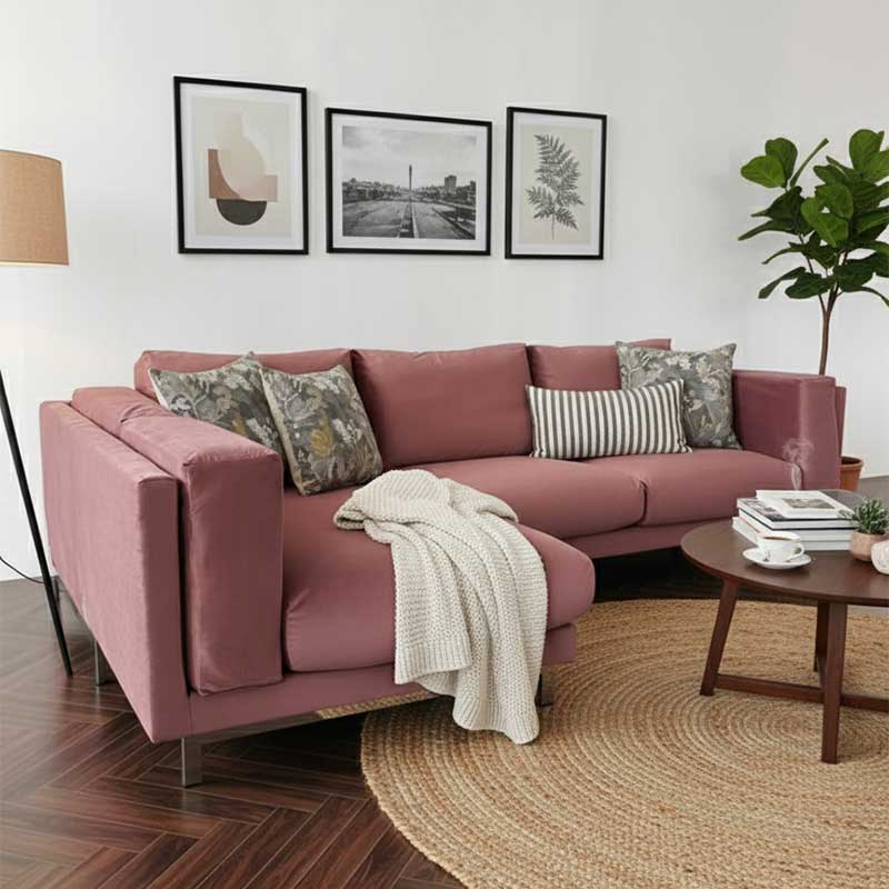 Nockeby 3-zits hoes met chaise longue links