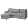 Bårslöv 3-zits Slaapbank met chaise longue rechts Hoes