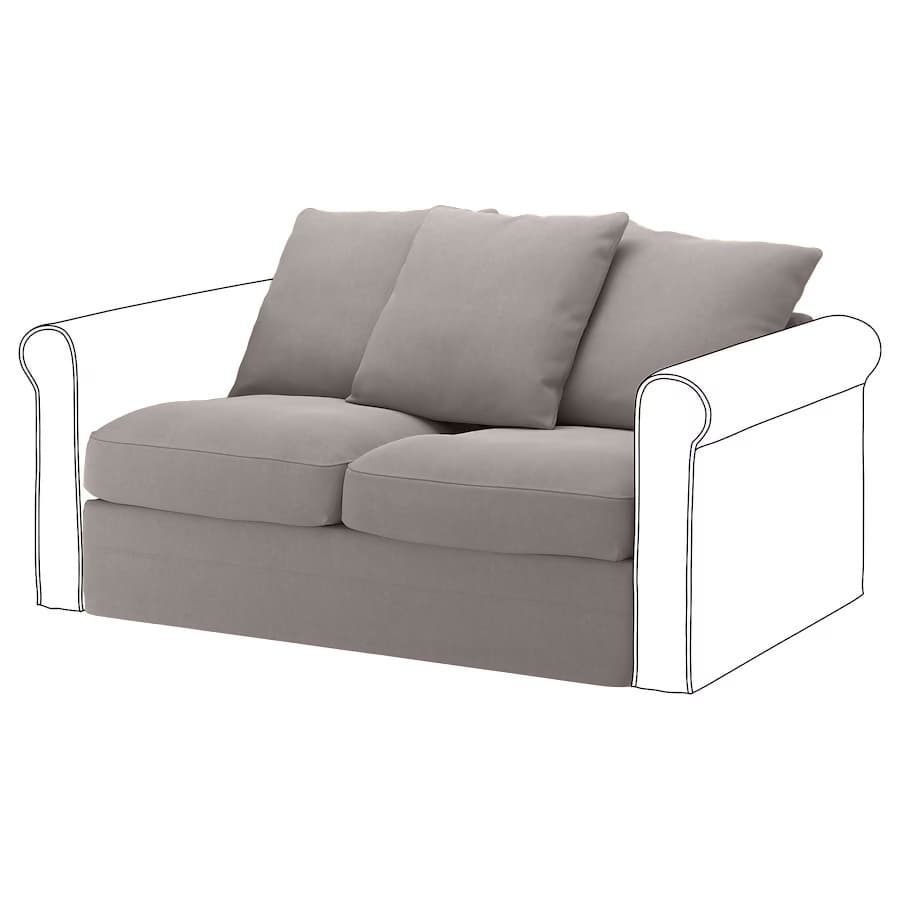 Grönlid 2 seater Grey