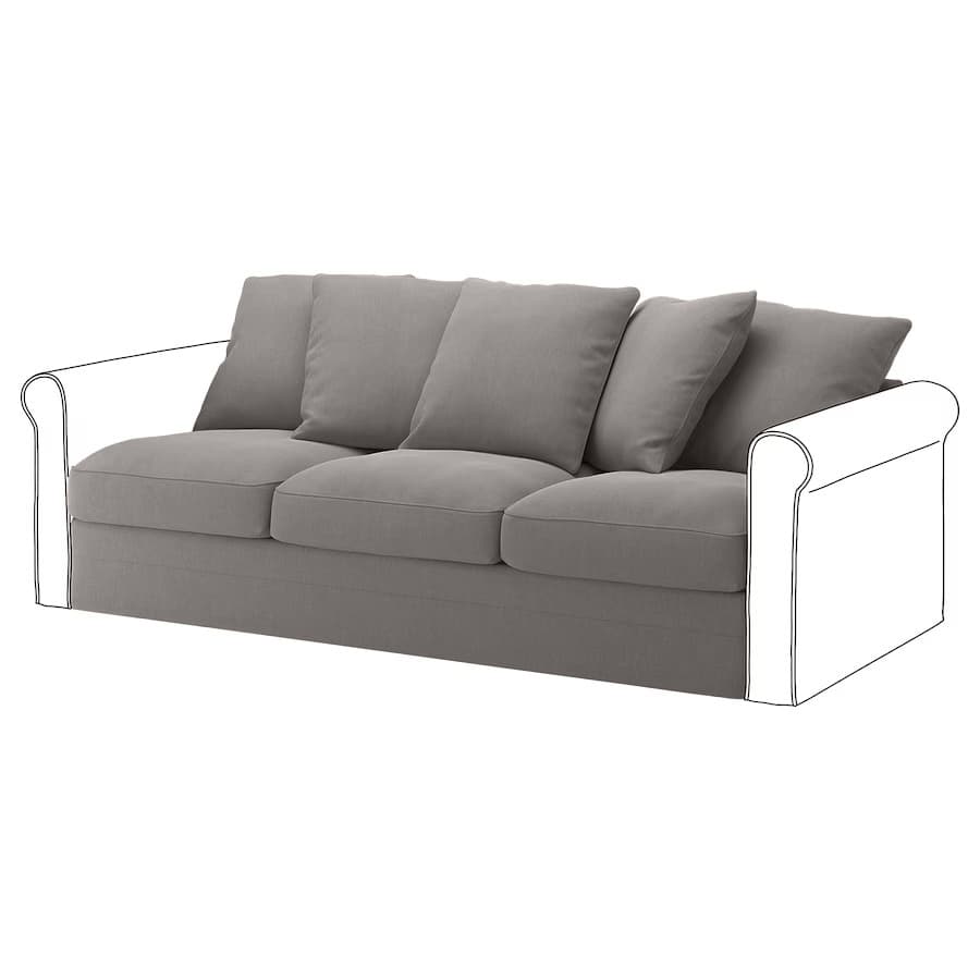Grönlid 3 seater Grey
