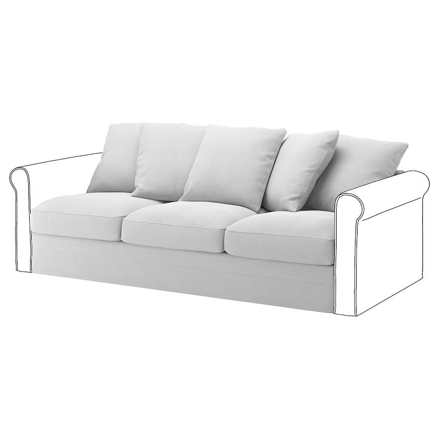 Grönlid 3 seater White