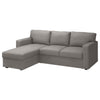 Ikea Barslov 3 seater with chaise grey