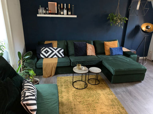 Bårslöv Sofá de 3 plazas con chaise longue cubierta izquierda