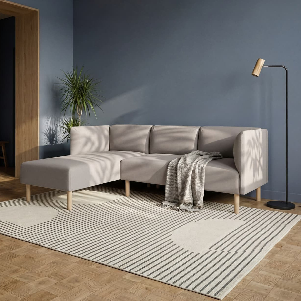 Fodera per divano Lillehem 2 posti con chaise longue