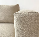 Bårslöv 3-zits Slaapbank met chaise longue rechts Hoes - Royal Bouclé Beige #4 Nockeby_closeup_Boucle_4-pichi — Norsemaison