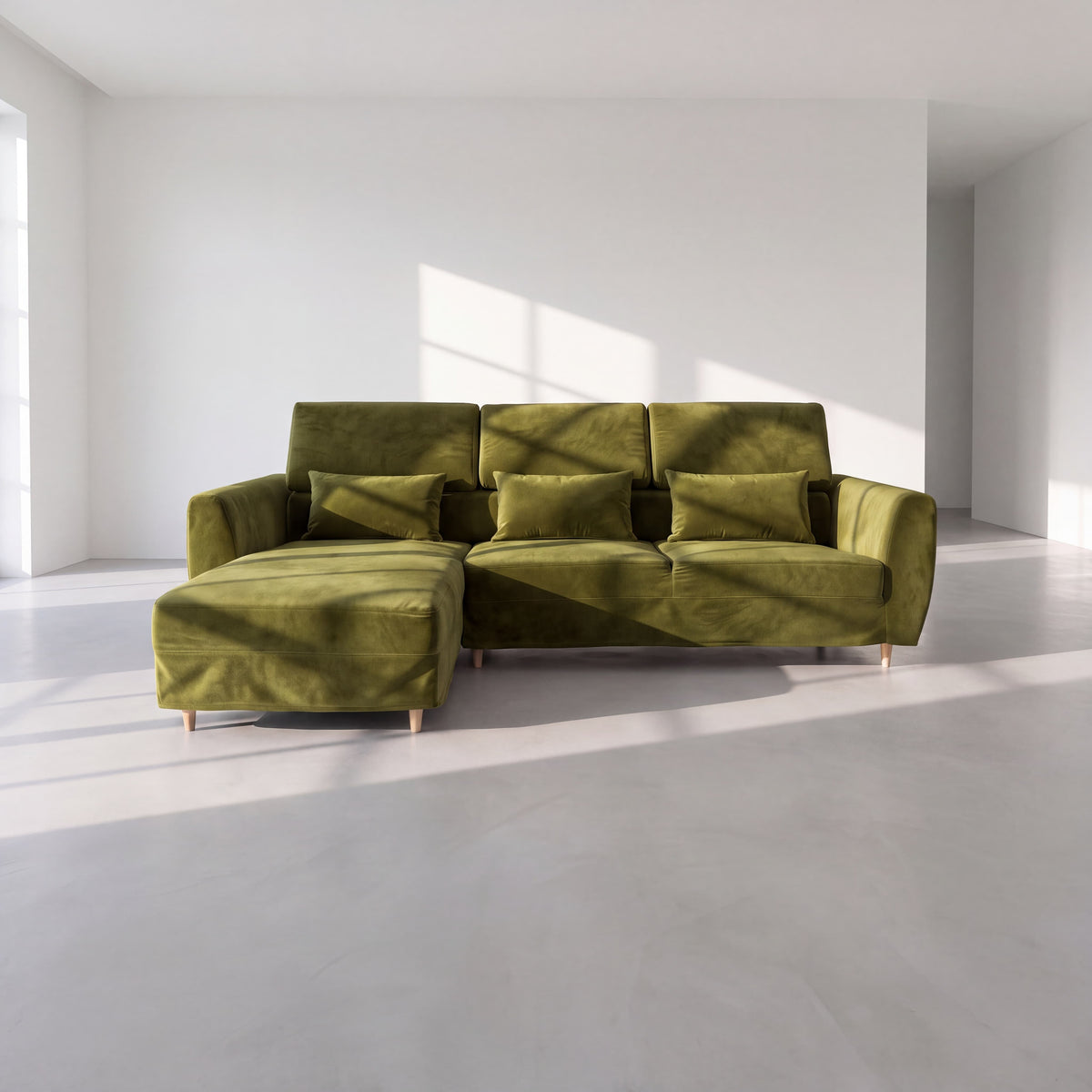 Fodera Slatorp 3 posti con chaise longue a sinistra