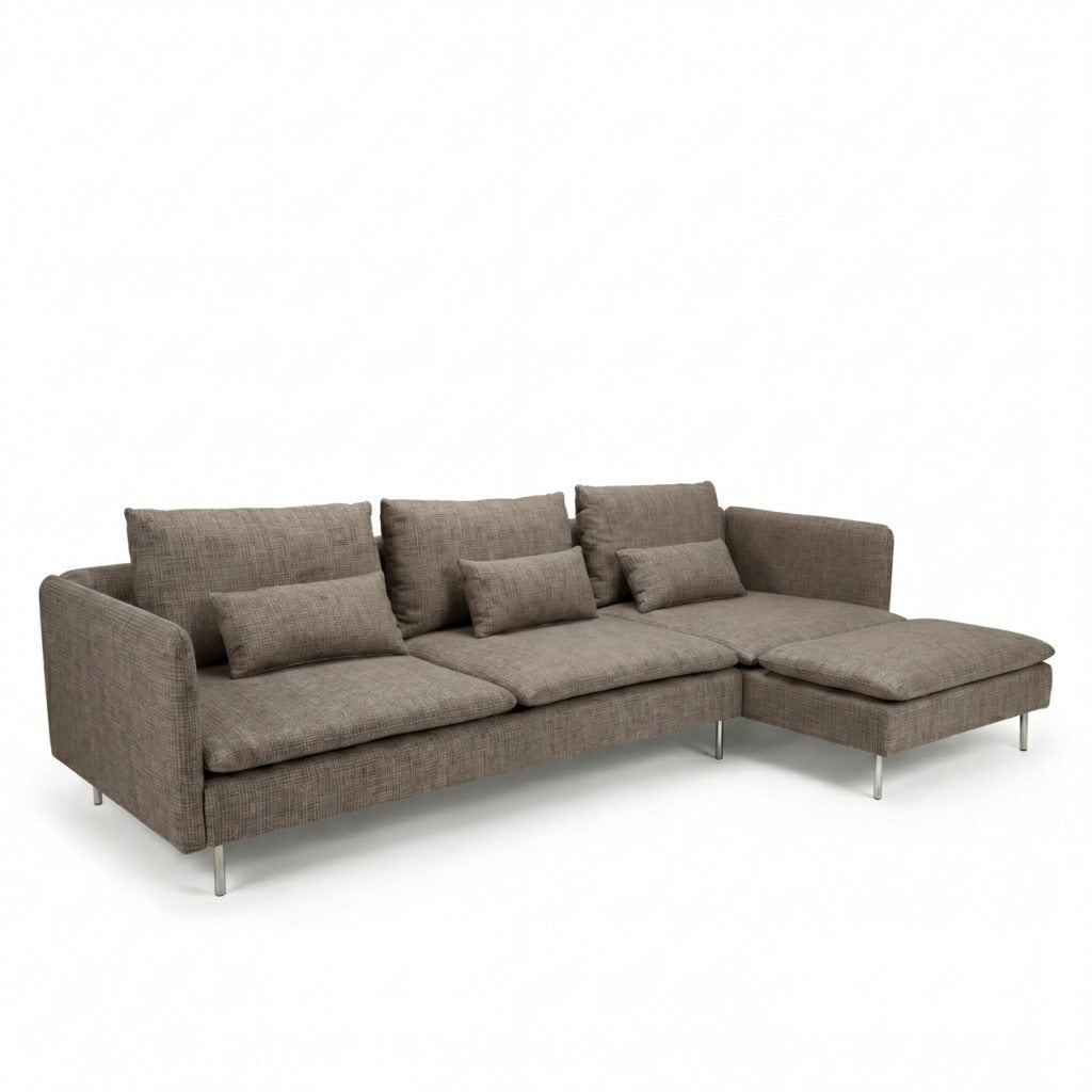 Söderhamn 3-zits met Chaise Longue Hoes - Classic Olijf Taupe #9 Soderhamn_3_zits_met_chaise_Classic_9 — Norsemaison