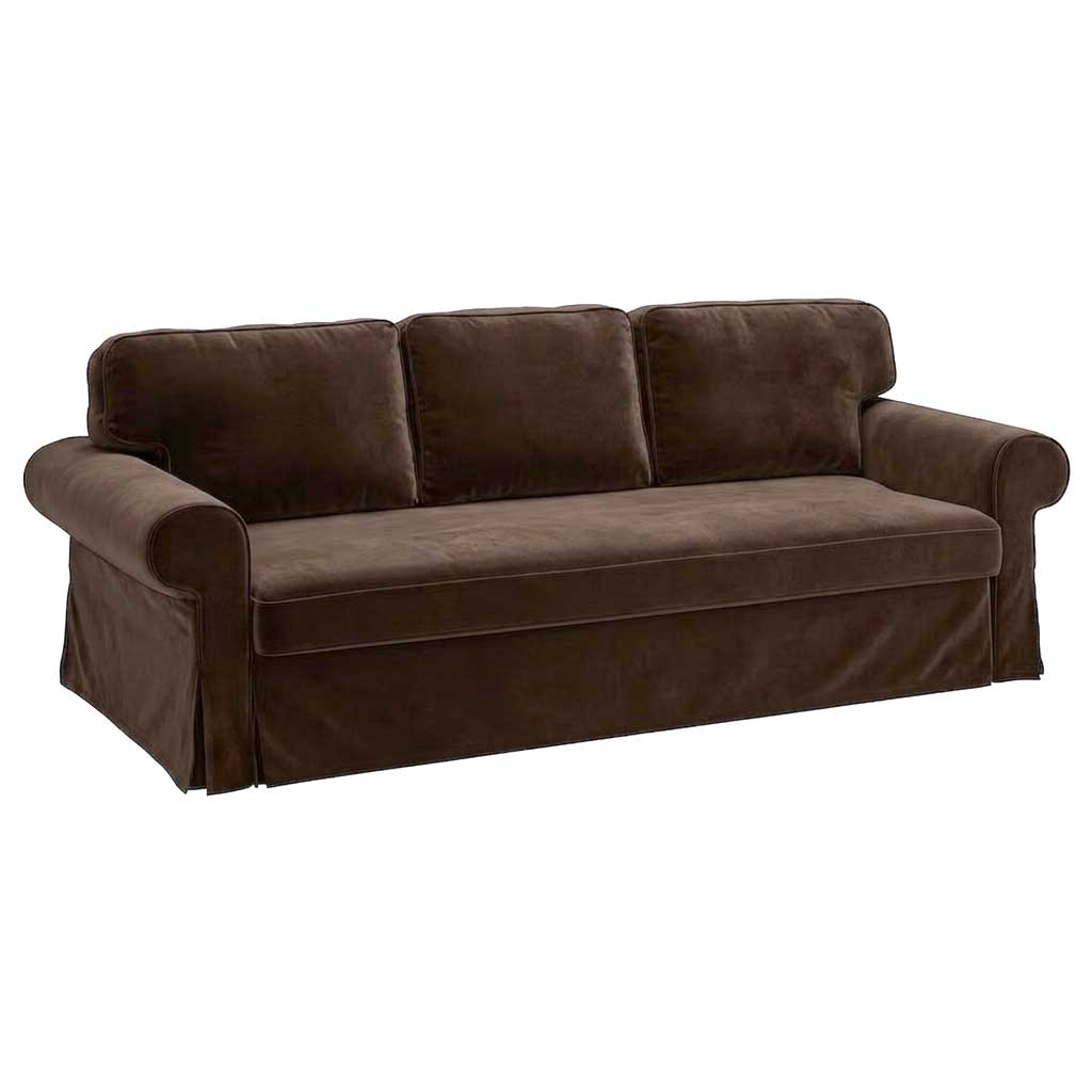 Vretstorp 3-zits Slaapbank Hoes - Fluweel Caramel #10 Vretstorp-3-zits-Slaapbank-fluweel-10-new — Norsemaison