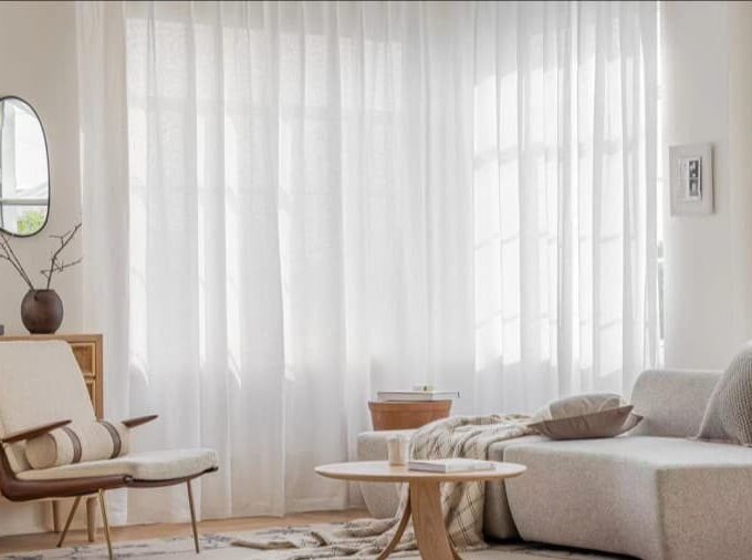 Rideaux en lin blanc norsemaison