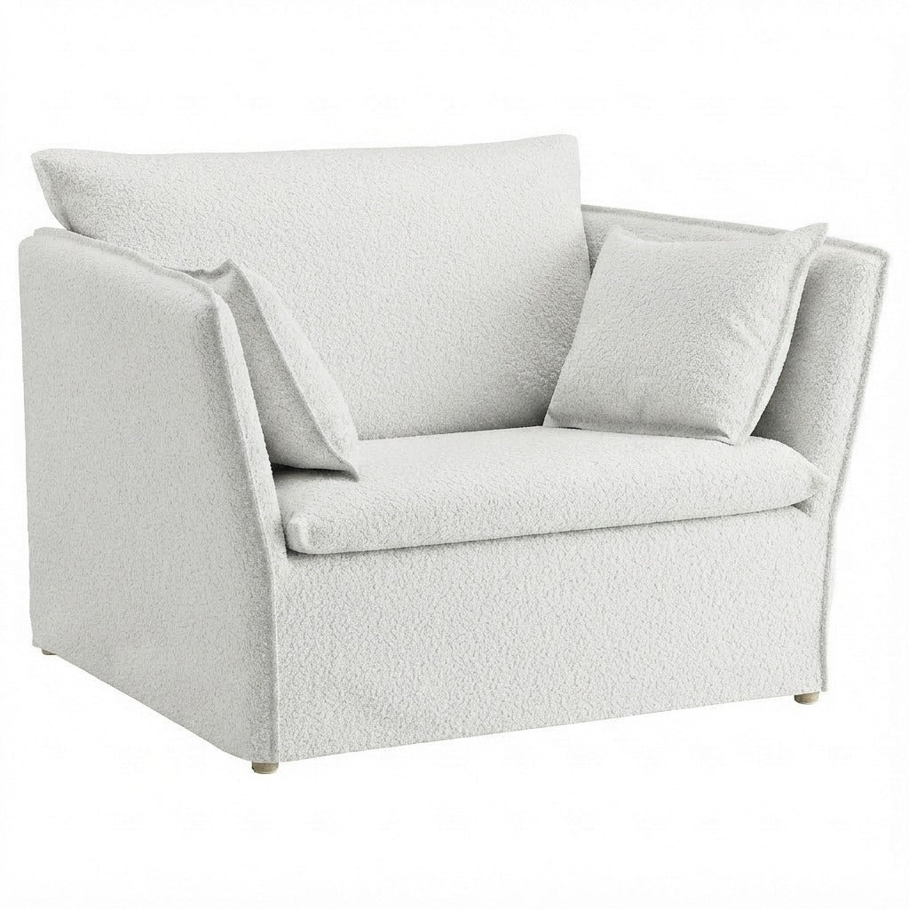 BACKSÄLEN Fauteuil Hoes Royal Bouclé 1 — Norsemaison [nm-render]
