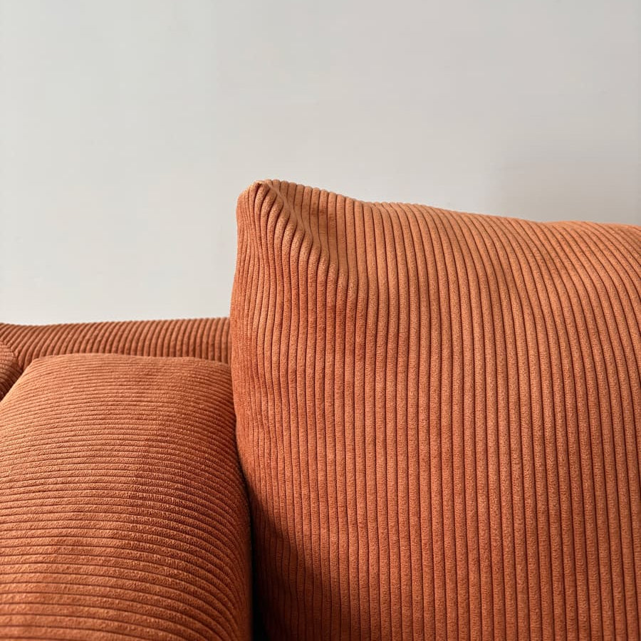 Landskrona 4-zits met chaise longue rechts Hoes - Corduroy Roest Oranje #9 corduroy_roest_9_nockeby — Norsemaison