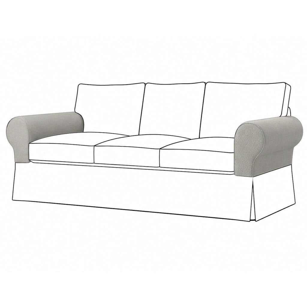 Ektorp Armleuningbeschermers Chenille Licht Grijs #5 — Norsemaison [nm-render]